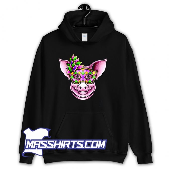 Classic Piglet Mardi Gras Mask Hoodie Streetwear