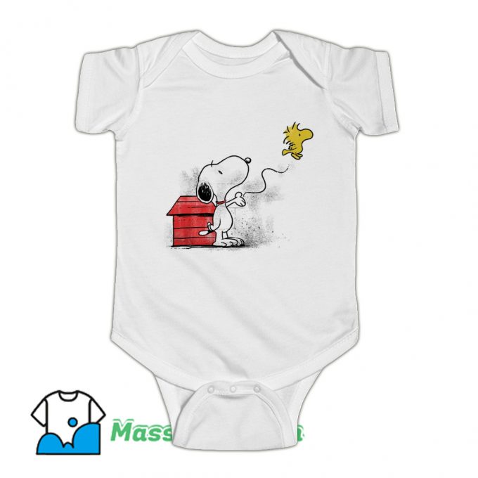 Cool Dog With Bird Baby Onesie