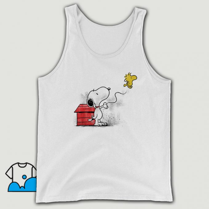 Funny Dog With Bird Tank Top