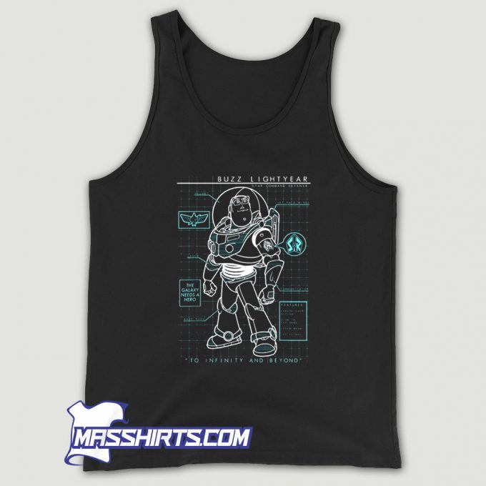 Toy Story 4 Buzz Lightyear Schematics Tank Top On Sale