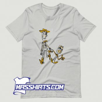 Toy Story 4 Woody and Forky Sketch T Shirt Design
