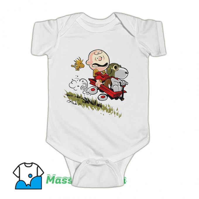 Vintage Charlie and Snoopy Baby Onesie