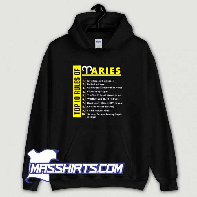 Awesome Aries Birthday Horoscope Hoodie Streetwear