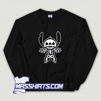 Awesome Disney Stitch Halloween Skeleton Sweatshirt