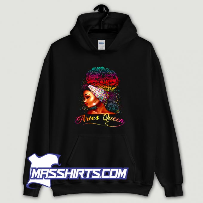 Best Aries Queen Afro Zodiac Hoodie Streetwear