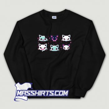 Best Halloween Cat Heads Sweatshirt