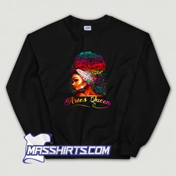 Classic Aries Queen Afro Zodiac Sweatshirt