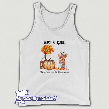 Classic Just A Girl Who Loves Fall And Pomeranians Tank Top