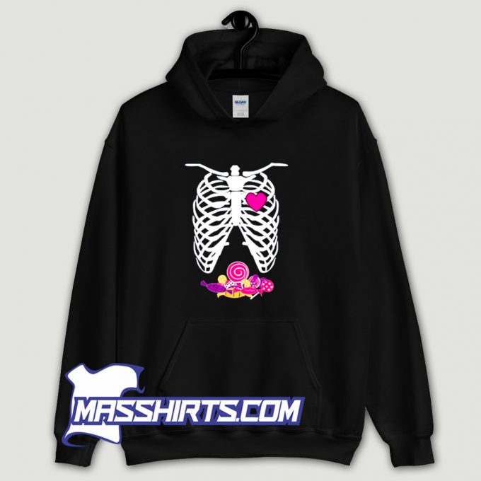 Classic Skeleton Rib Cage Candy Hoodie Streetwear