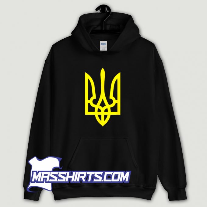 Cool Ukraine Golden Trident Hoodie Streetwear