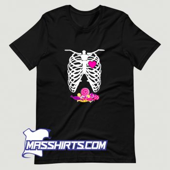 Funny Skeleton Rib Cage Candy T Shirt Design