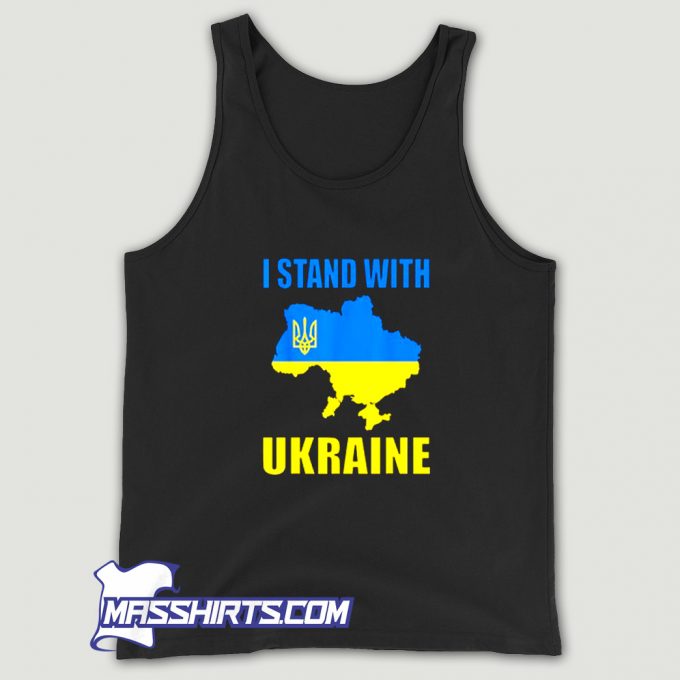 I Stand With Ukraine Map Tank Top