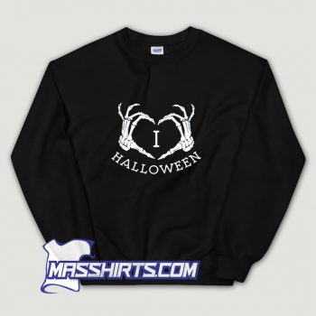 I love Halloween Skeleton Heart Sweatshirt