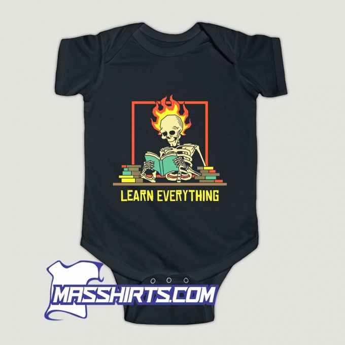 Learn Everything Skeleton Baby Onesie