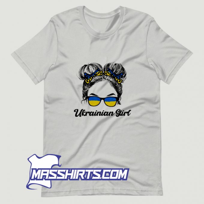 Messy Hair Sunglasses Ukrainian Girl T Shirt Design