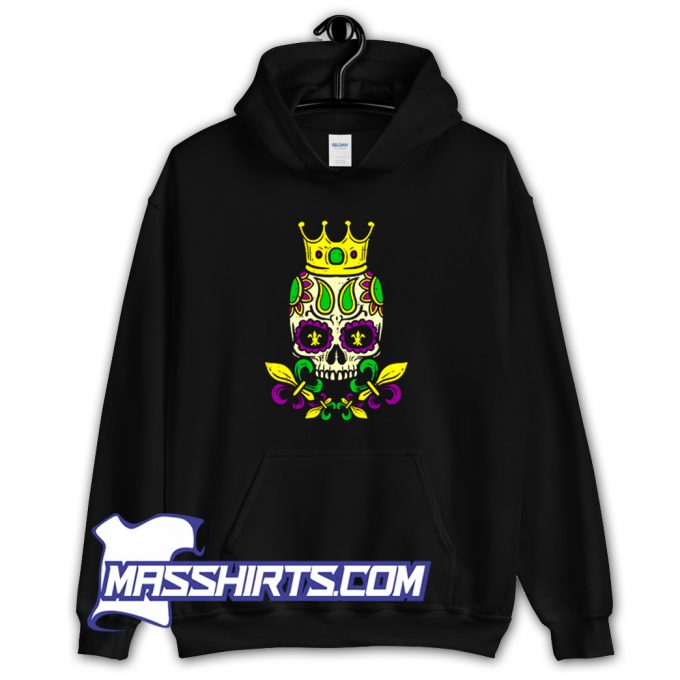 New Sugar Skull Crown Jester Mardi Gras Hoodie Streetwear