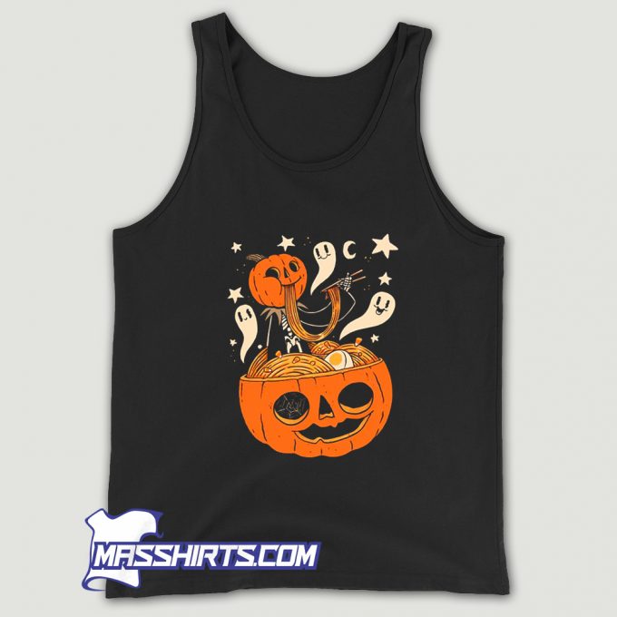 Pumpkin Spooky Ramen Funny Tank Top