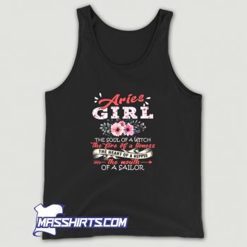 Vintage Aries Girl The Soul Of A Witch Tank Top