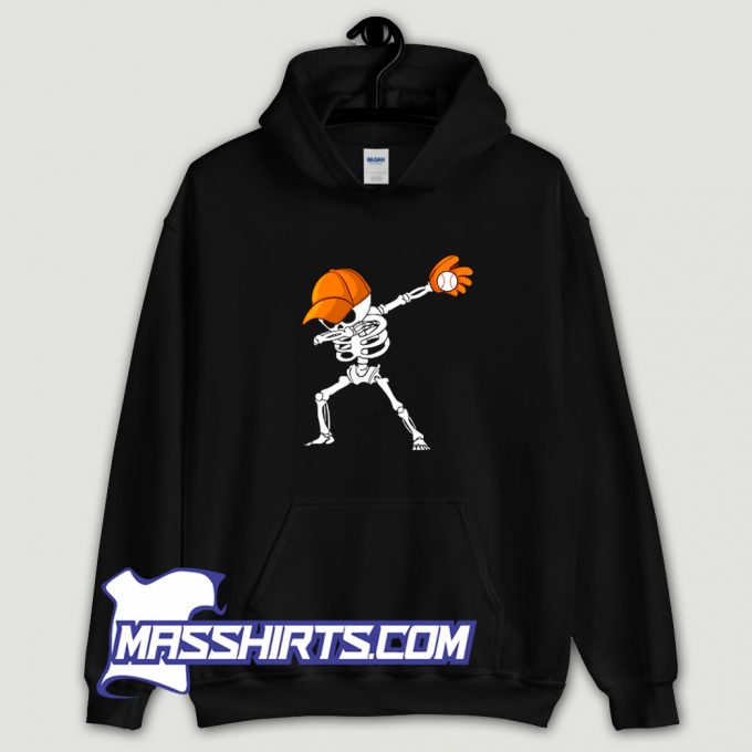 Vintage Dabbing Skeleton Baseball Hoodie Streetwear