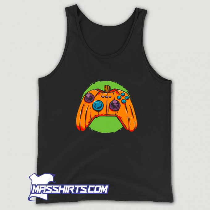 Vintage Halloween Gamer Pumpkin Tank Top