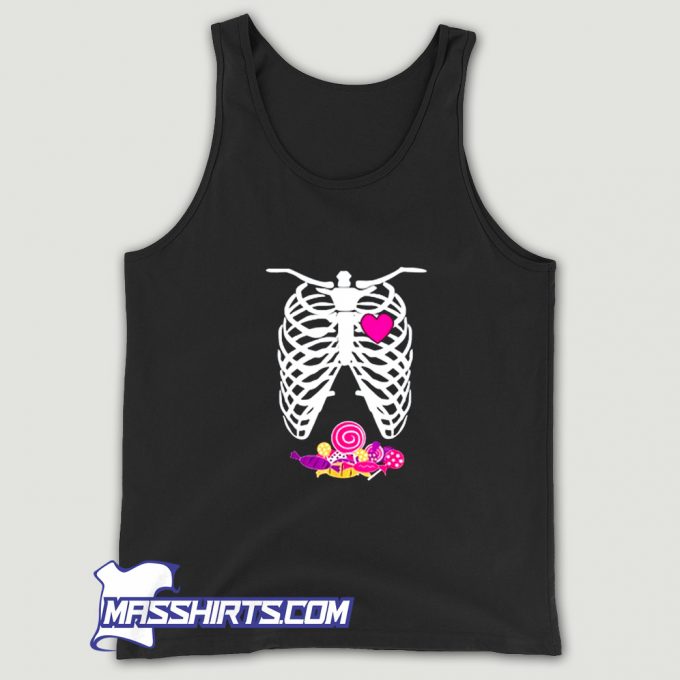 Vintage Skeleton Rib Cage Candy Tank Top