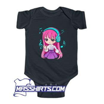 Anime and Music Girl For Teen chibi Baby Onesie