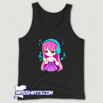 Anime and Music Girl For Teen chibi Tank Top