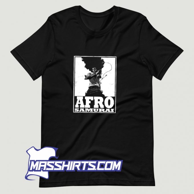 Awesome Afro Hair Samurai T Shirt Design