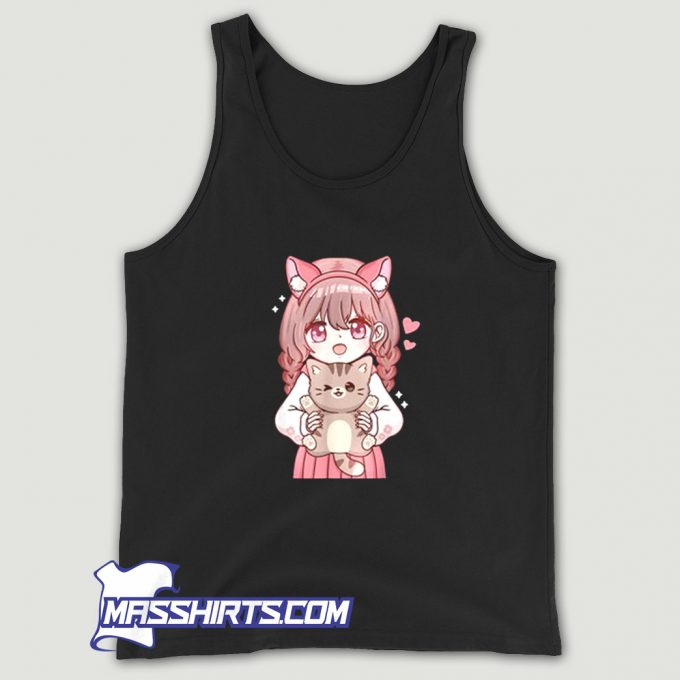 Best Anime Kawaii Cat Lover Otaku Tank Top