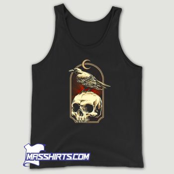 Black Crow With Skull And Moon Tank Top