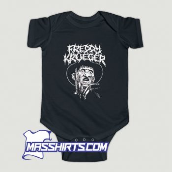 Black Metal Freddy Krueger Baby Onesie