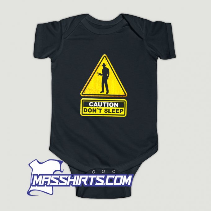 Caution Dont Sleep Baby Onesie