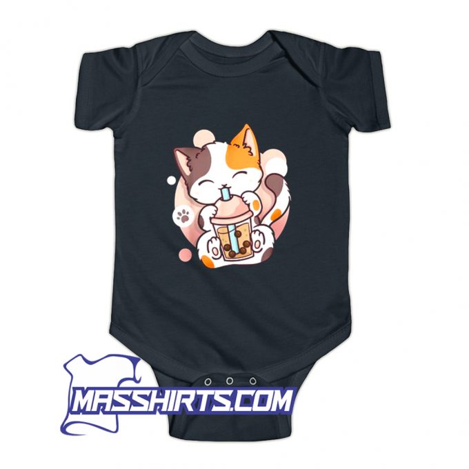 Cool Cat Boba Tea Bubble Tea Baby Onesie