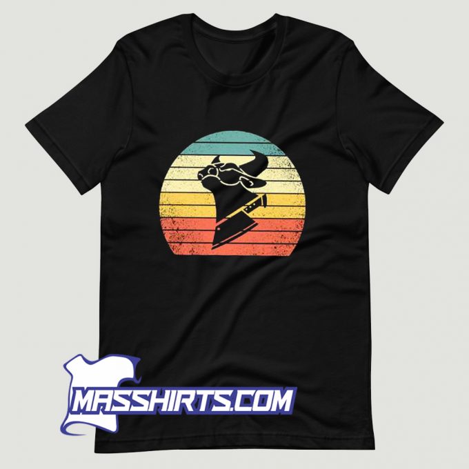 Cow Chop Sunset T Shirt Design