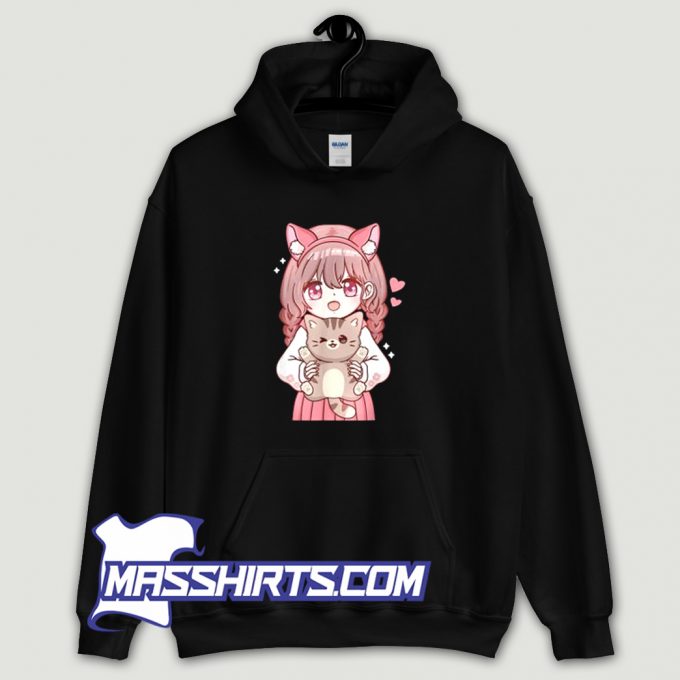 Cute Anime Kawaii Cat Lover Otaku Hoodie Streetwear