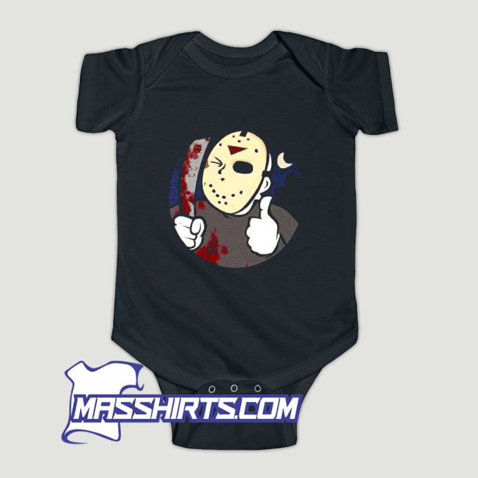 Jason Voorhees Wink Baby Onesie