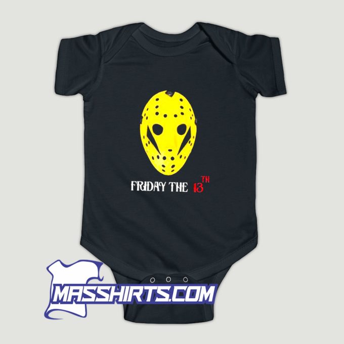 Jason Voorhees Yellow Jason Mask Baby Onesie