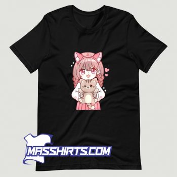 New Anime Kawaii Cat Lover Otaku T Shirt Design