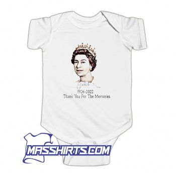 RIP Queen Elizabeth II Memories Signature Baby Onesie