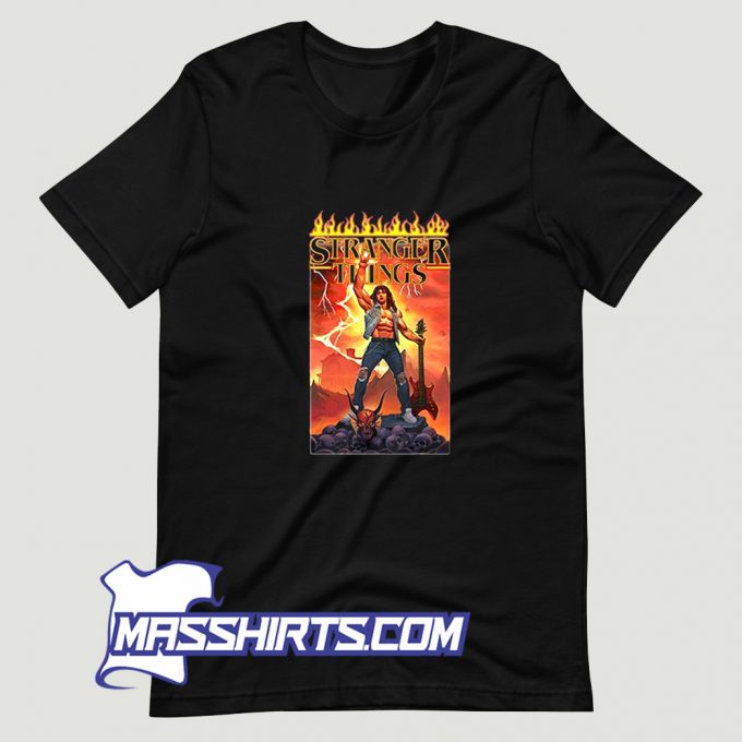 Stranger Things 4 Eddie Munson Metal Ringer T Shirt Design