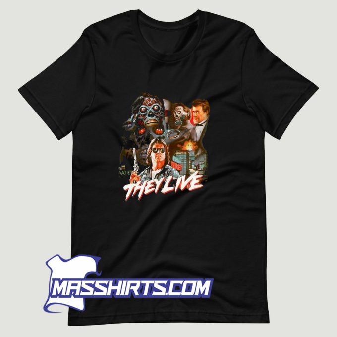 They Live Horror Movie Halloween T Shirt Design