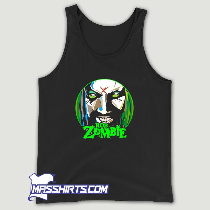 Zombie Logo Rob Zombie Green Logo Tank Top