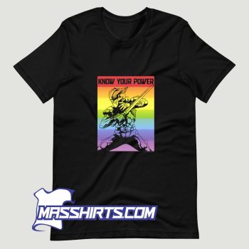 Funny Power Rangers Know Your Power Rainbow T Shirt Design