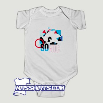 Modern Sonic The Hedgehog Remix White And Pink Baby Onesie
