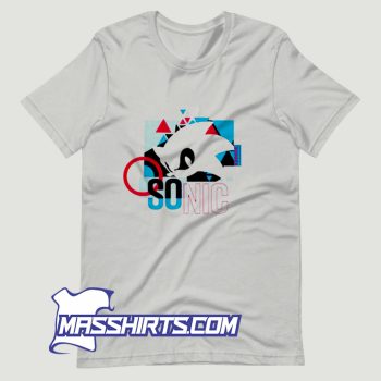 Modern Sonic The Hedgehog Remix White And Pink T Shirt Design
