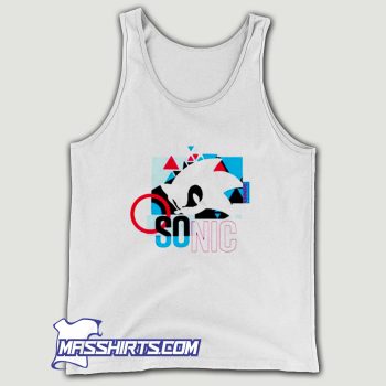 Modern Sonic The Hedgehog Remix White And Pink Tank Top