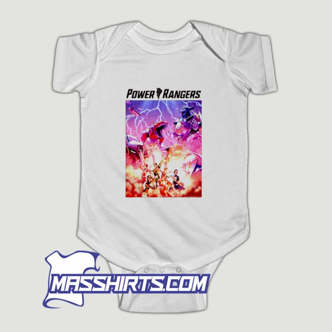 Power Rangers Battle Mech Poster Baby Onesie