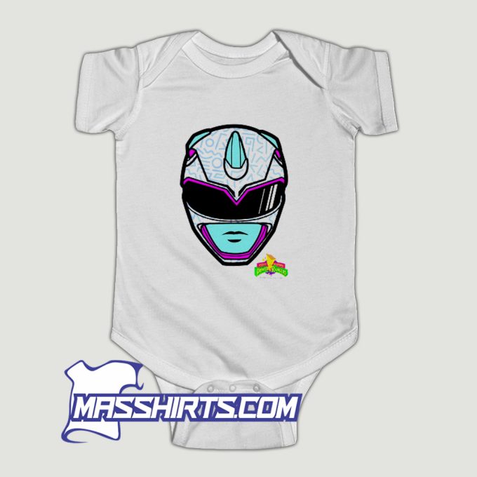 Power Rangers Blue Ranger Big Face Baby Onesie