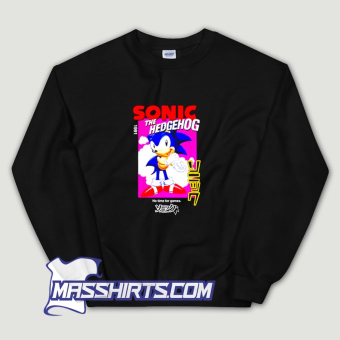 Sonic The Hedgehog Japanese Kanji Sweatshirt On Sale