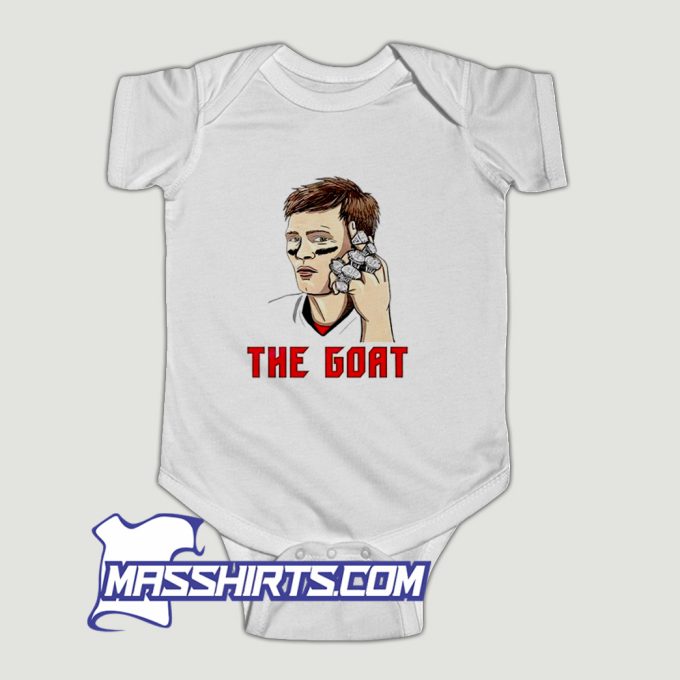 Tom Brady 7 Ring The Goat Baby Onesie